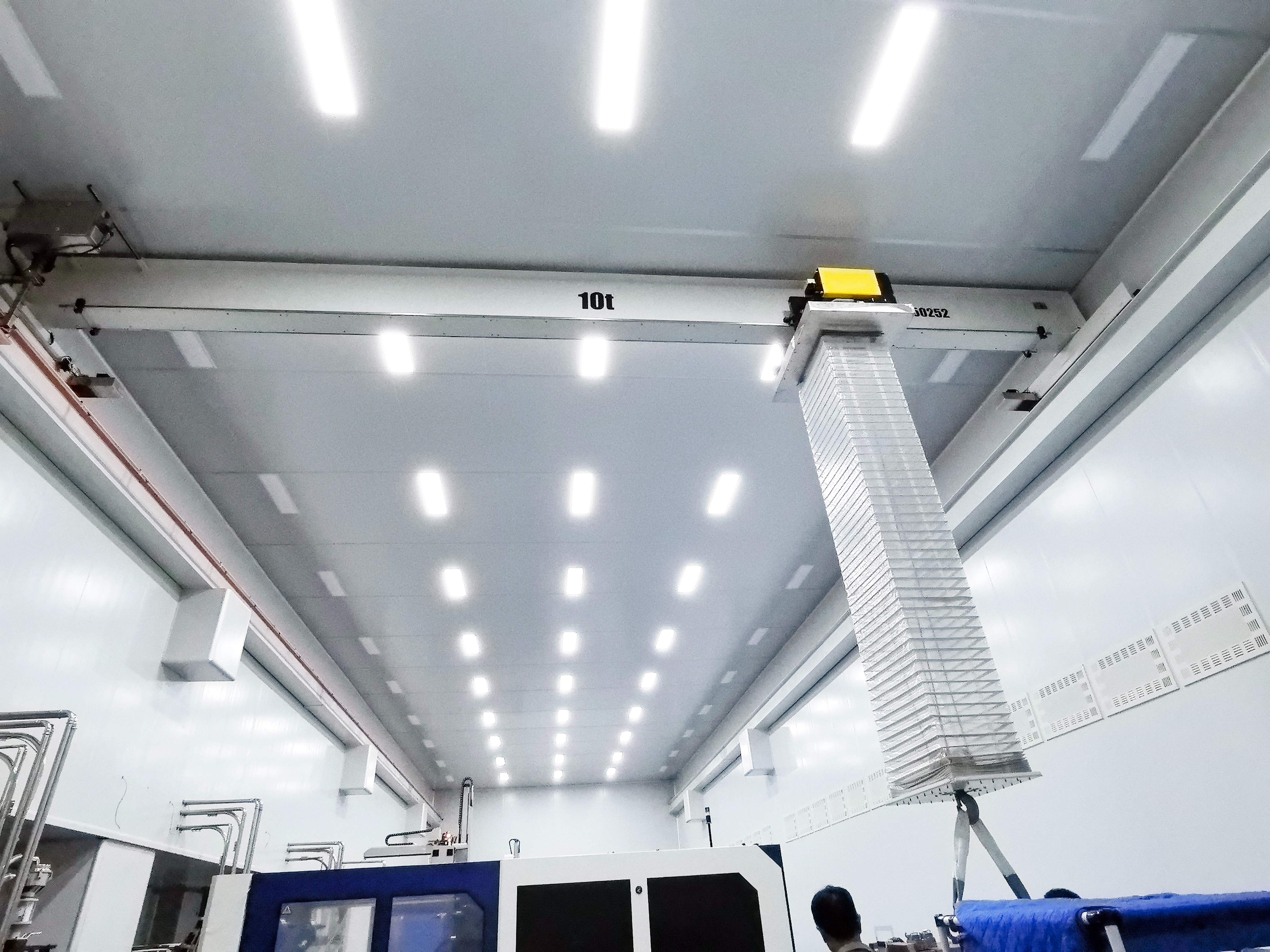 10T電動單梁無塵起重機