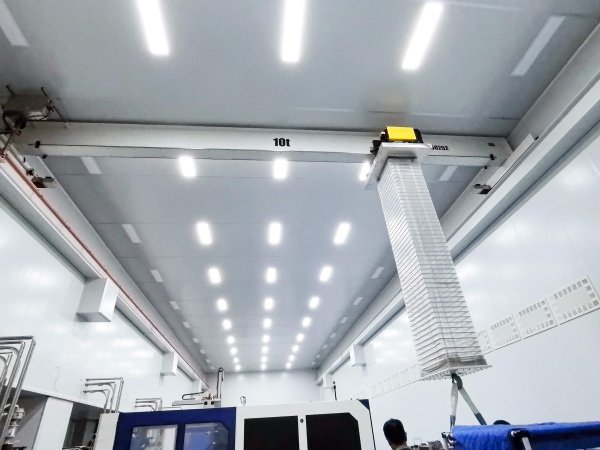 10T電動(dòng)單梁無塵起重機(jī)