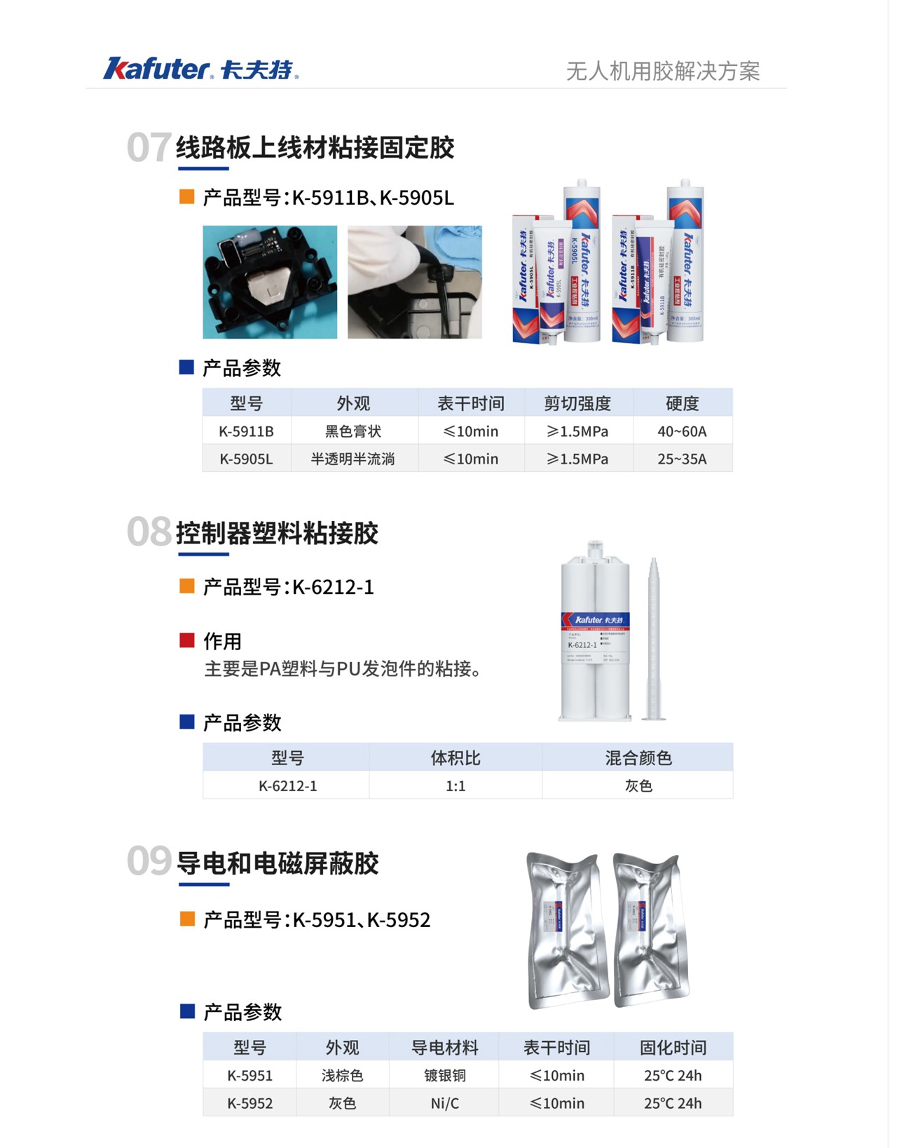 線路板上線材粘接固定膠
產(chǎn)品型號:K-5911B、K-5905L
控制器塑料粘接膠
產(chǎn)品型號:K-6212-1
導(dǎo)電和電磁屏蔽膠
產(chǎn)品型號:K-5951、K-5952