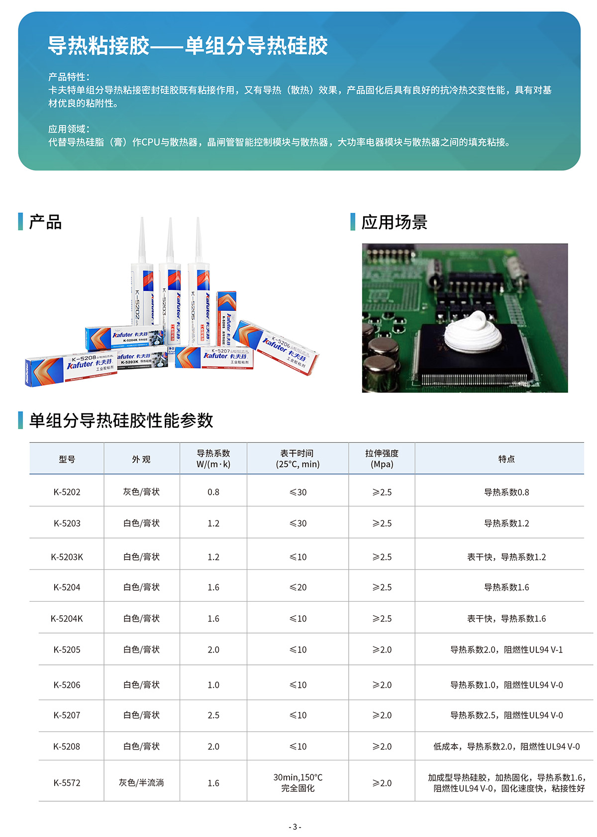 导热粘接胶单组分导热硅胶介绍-卡夫特