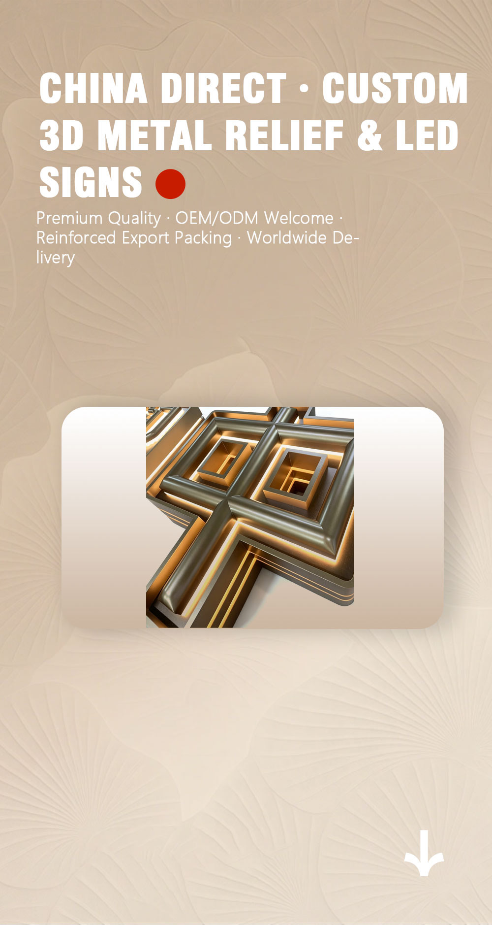 Multi-layer Nested Back-lit 3D Chinese Channel Letters
