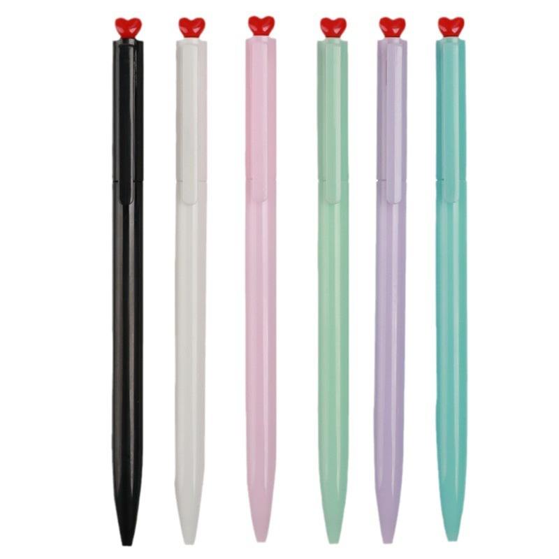 Love Multi-color Twisting Style Heart-shaped Plastic Ballpoint Pen