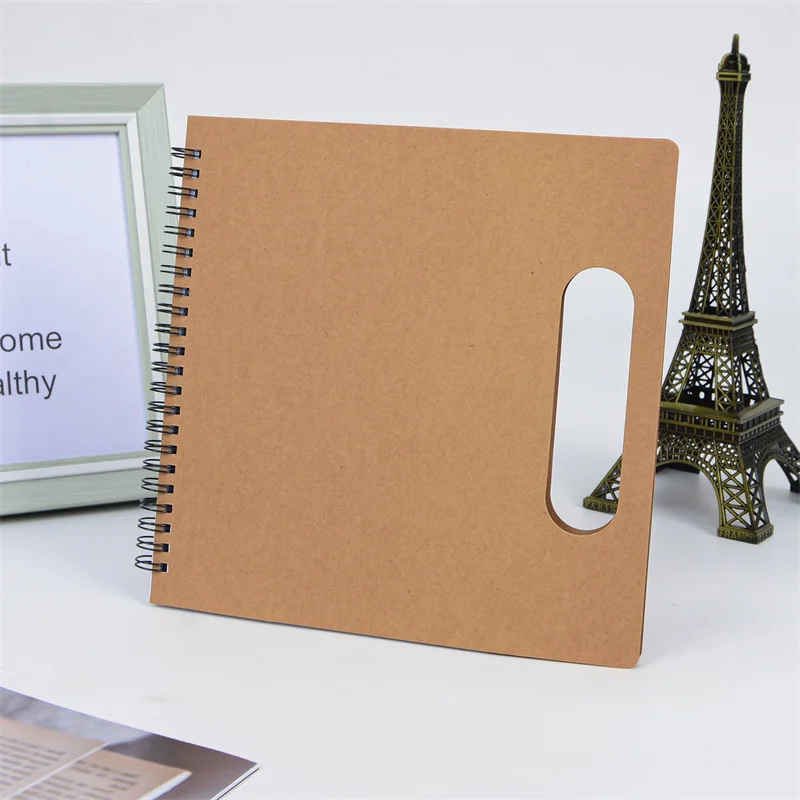 Eco-Friendly Kraft Notebook with Built-in Handle & Pen - Portable