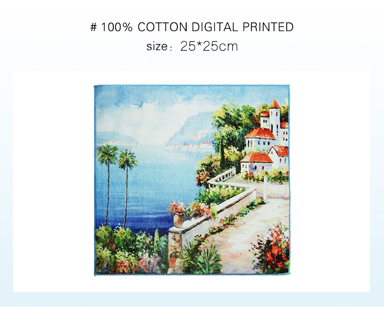 Custom cotton printed hand towel