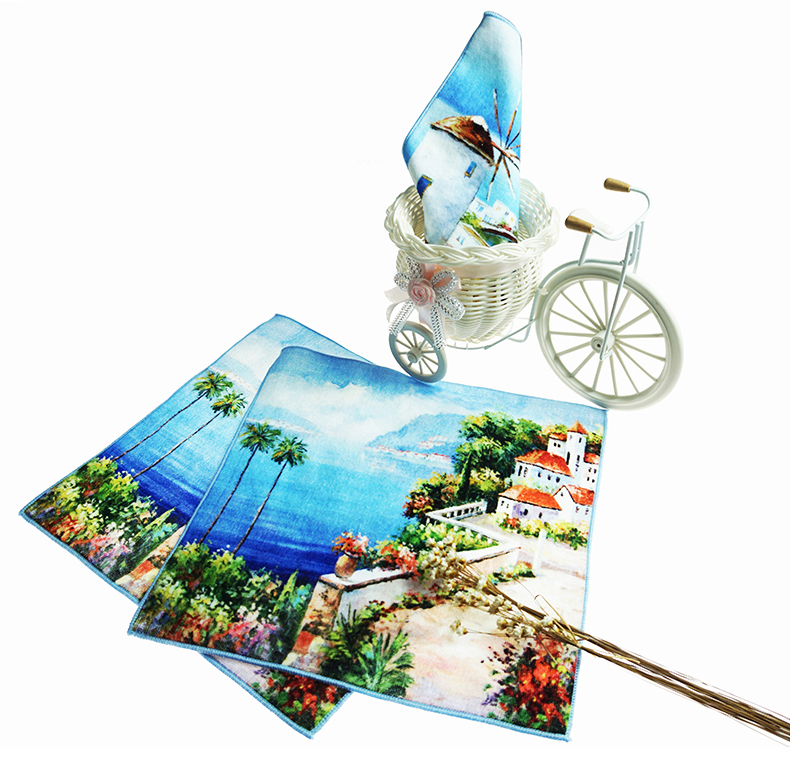 Custom cotton printed hand towel