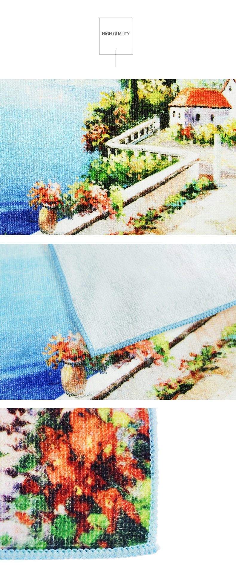 Custom cotton printed hand towel