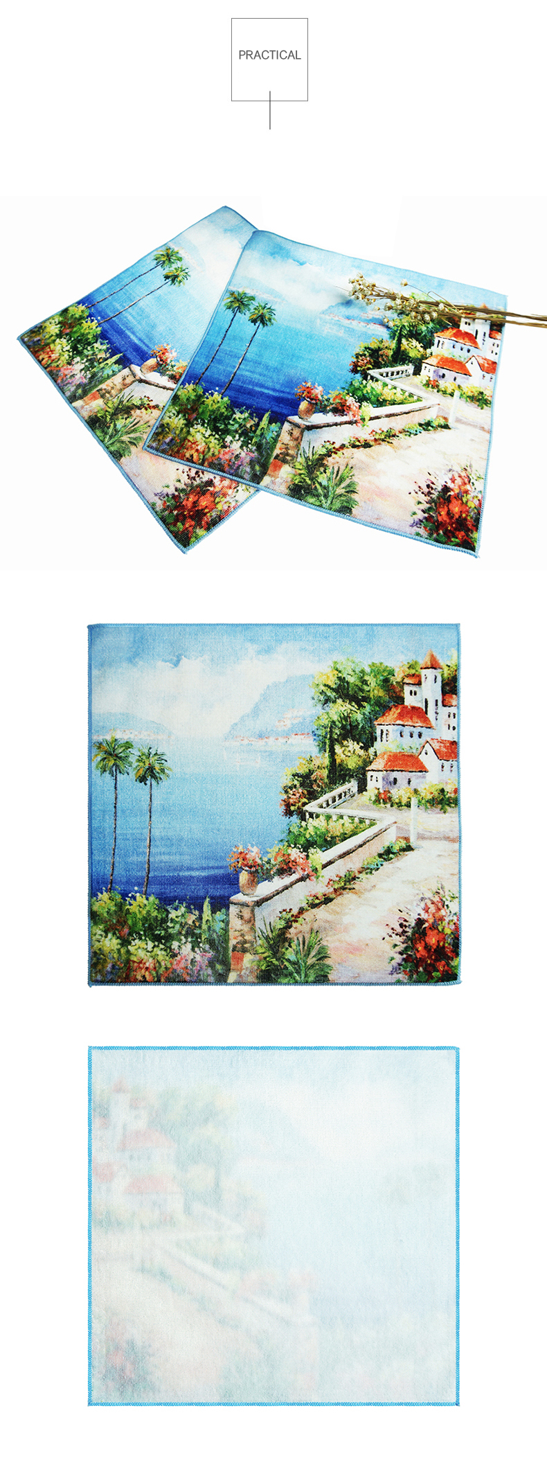 Custom cotton printed hand towel