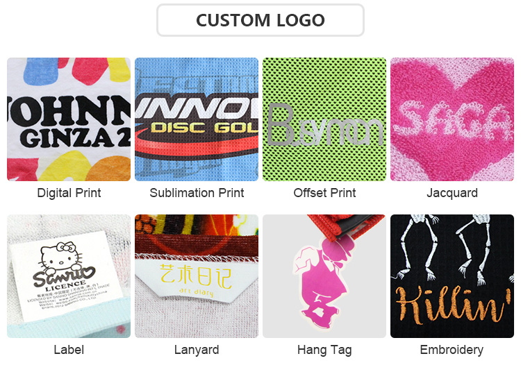 Custom cotton printed hand towel