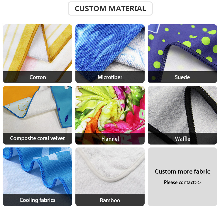 Custom cotton printed hand towel