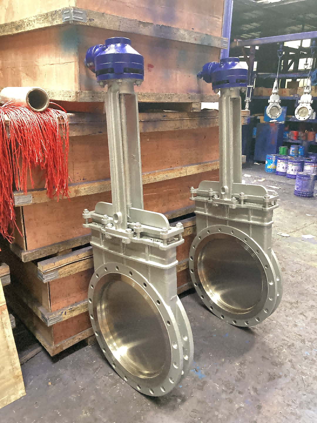 傘齒輪刀型閘閥