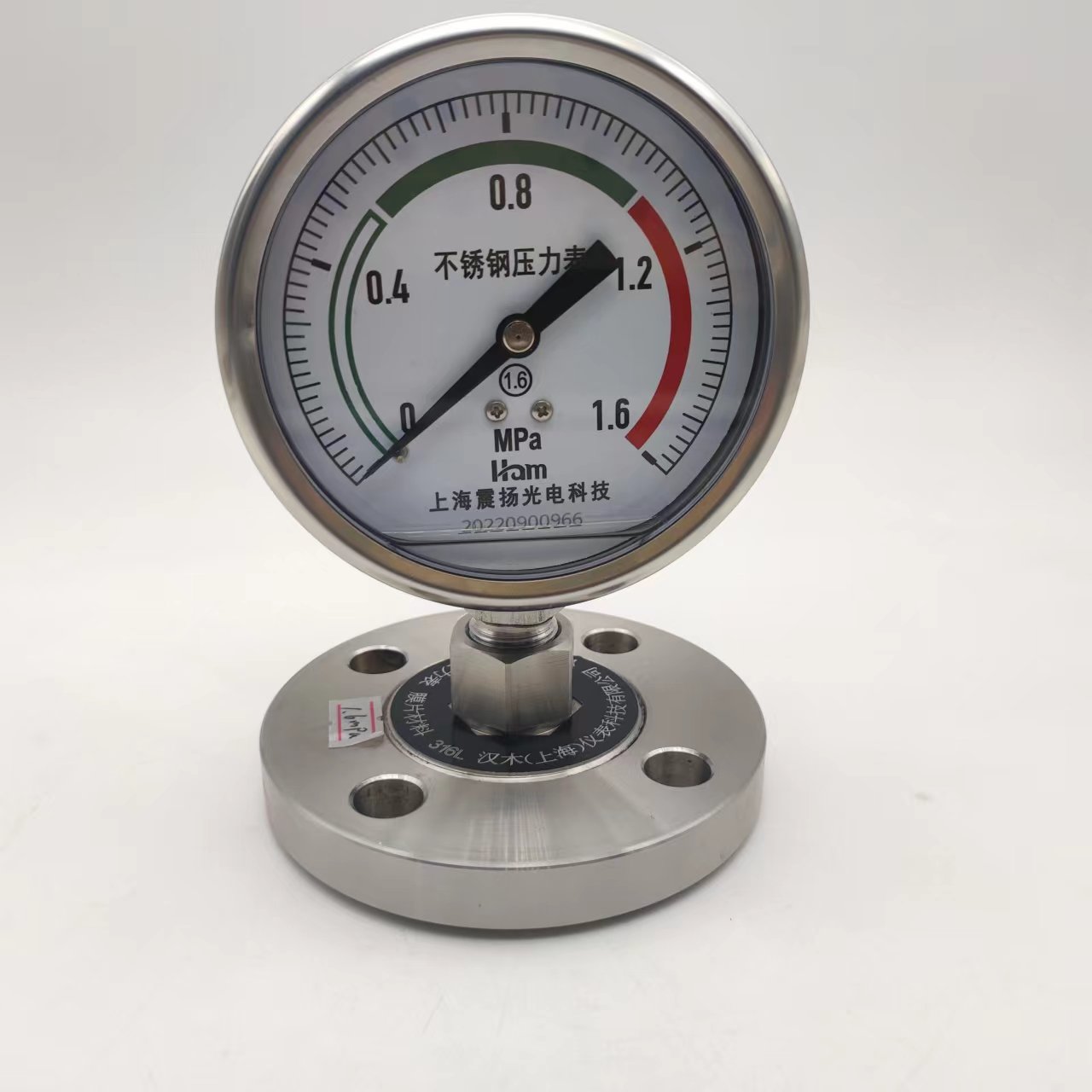 YPF-BF不銹鋼膜片壓力表