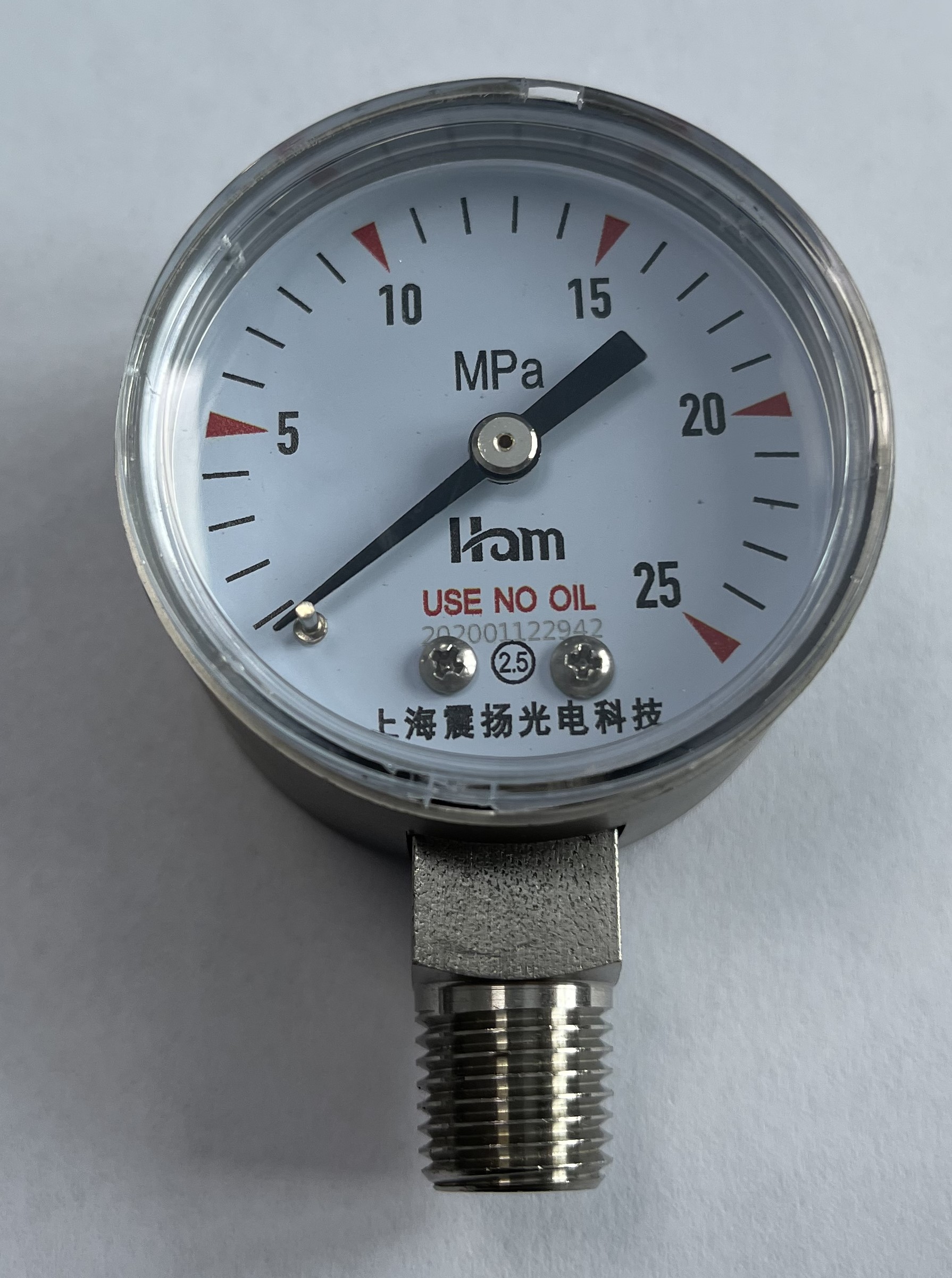 Y-BF卡口式不銹鋼壓力表