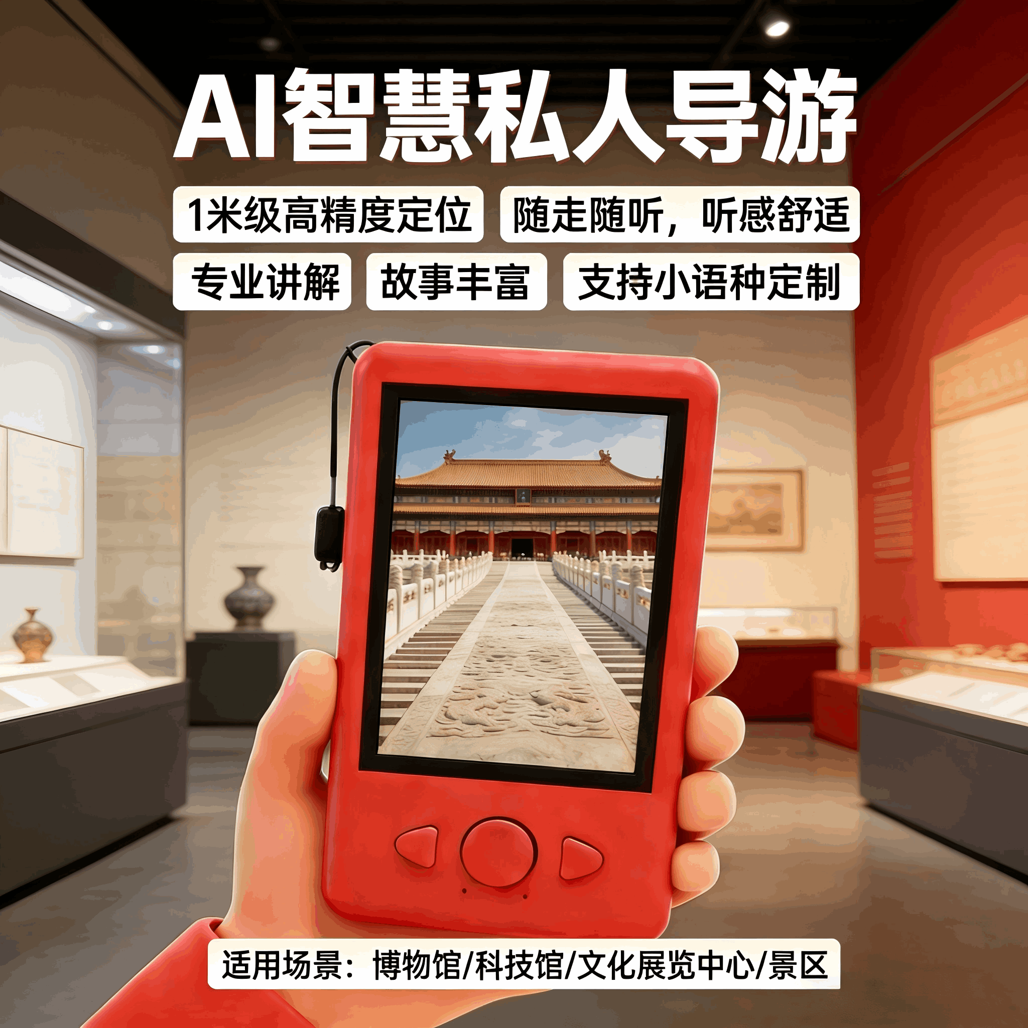 【去耍耍】AI智慧讲解器：1m级定位+自在听感，让文化探索无 成都一刻达科技供应
