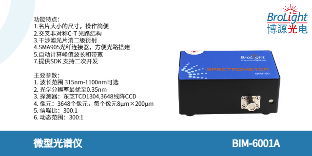 浙江BIM-6703高靈敏度光譜儀銷售電話 歡迎來電 杭州博源光電科技供應