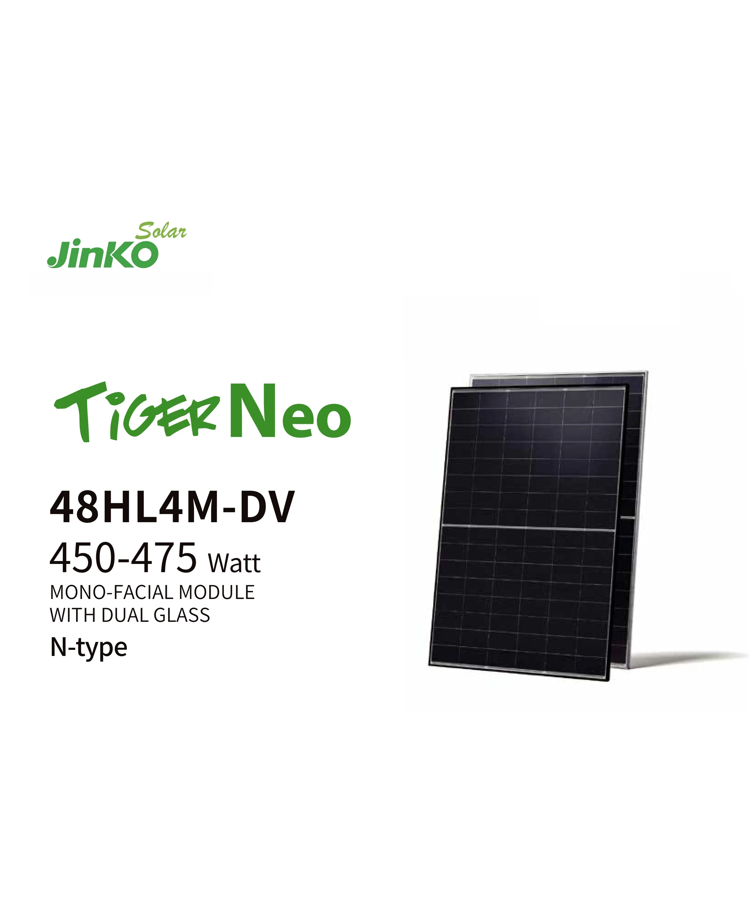 Jinko Solar Tiger Neo 48HL4M-DV 450–475W N-Type Solar Panel