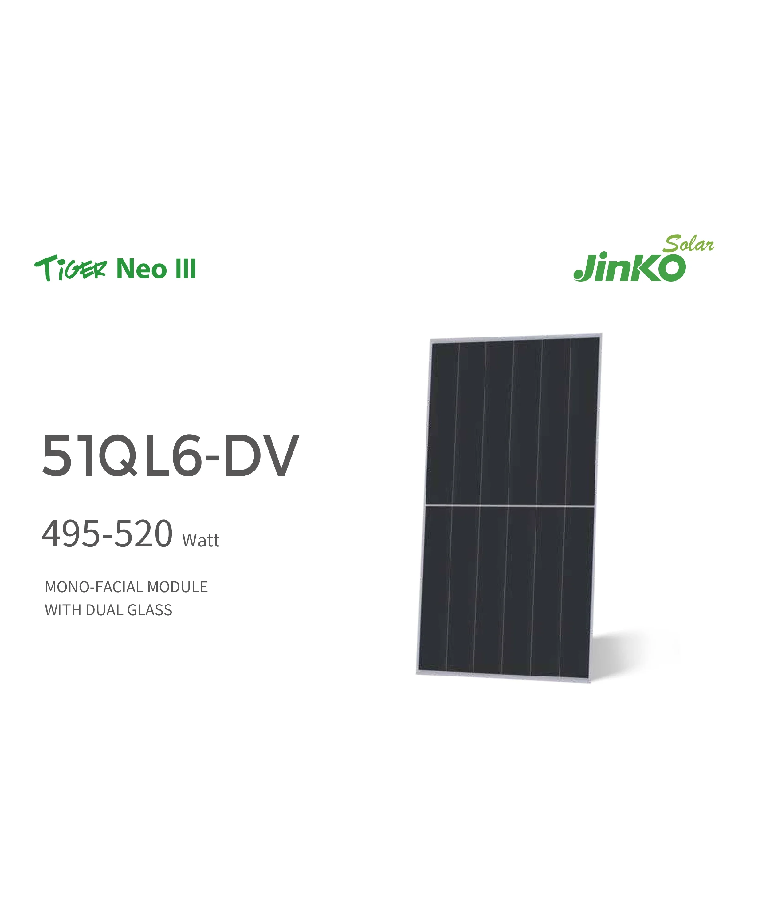 Product image of Jinko Solar Panels JKM510-51QL6-DV-F2-OC