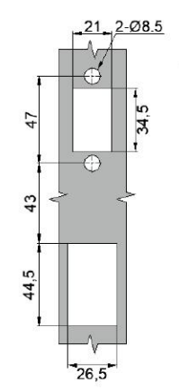 DS828电子连杆锁（无源电子锁）开锁尺寸