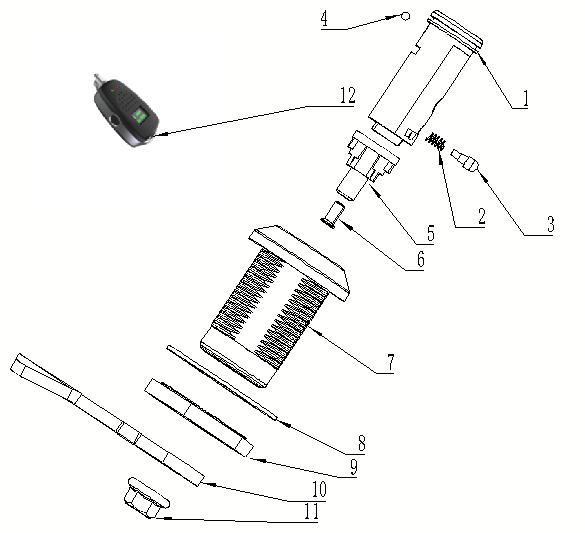 DS705-2M电子圆柱锁（无源电子锁）组件质料