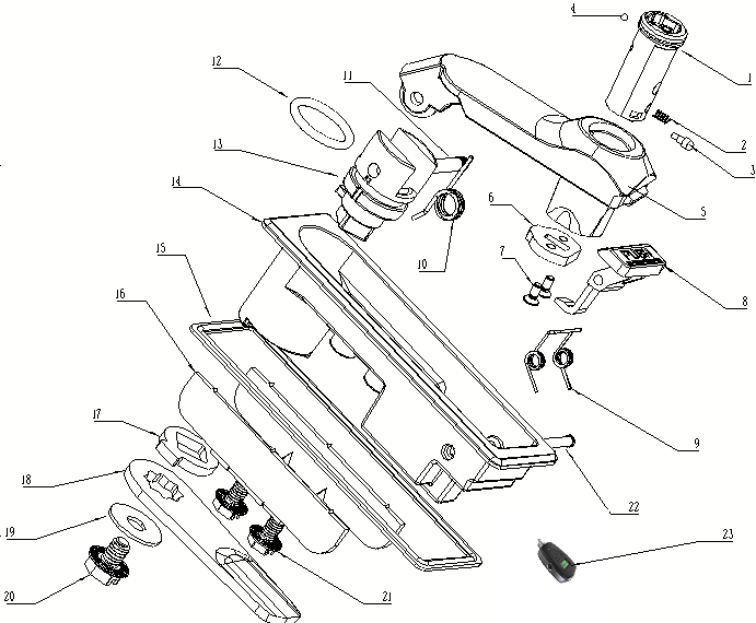 DS713电子连杆锁（无源电子锁）组件质料