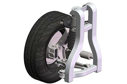 推桿式獨立輪轉向模塊