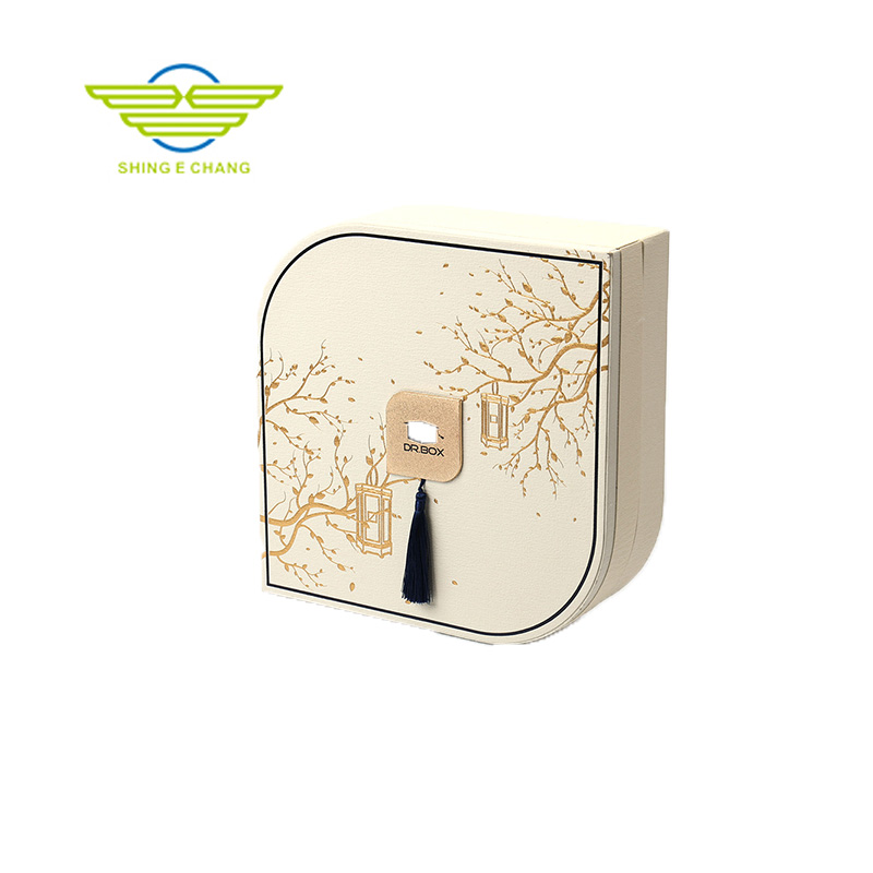 定制尊享！米色宮燈葉子造型中秋月餅禮盒