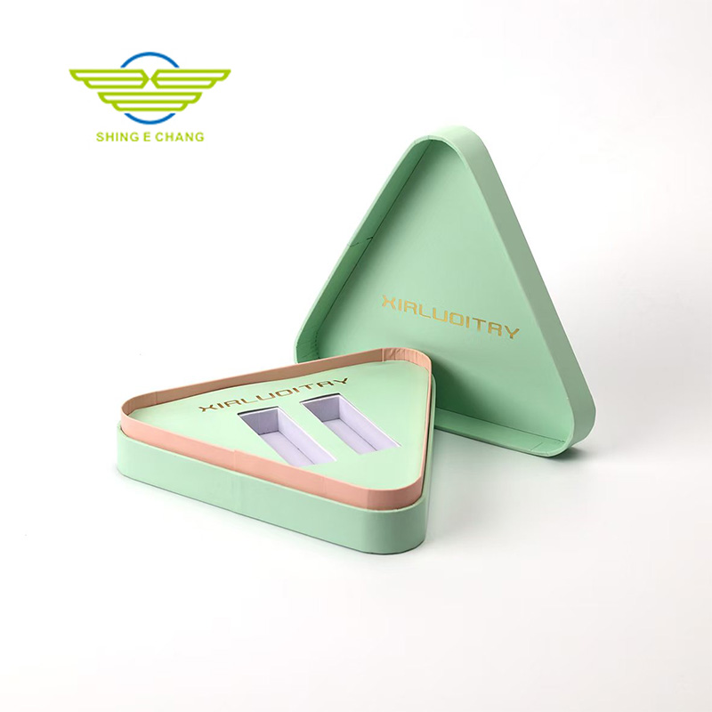 定制三角盒 馬卡龍色化妝品禮盒 簡約創(chuàng)意包裝空盒
