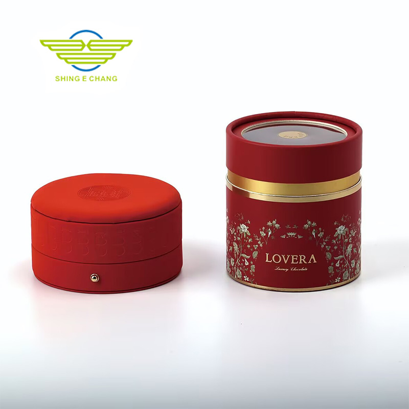 質(zhì)感紅金圓形盒 壓紋 & 印花雙款 品牌定制 / 禮品包裝佳器