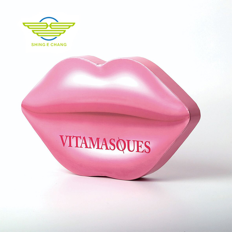 可復用美妝收納盒 粉色嘴唇鐵盒 唇膜包裝 & 首飾收納