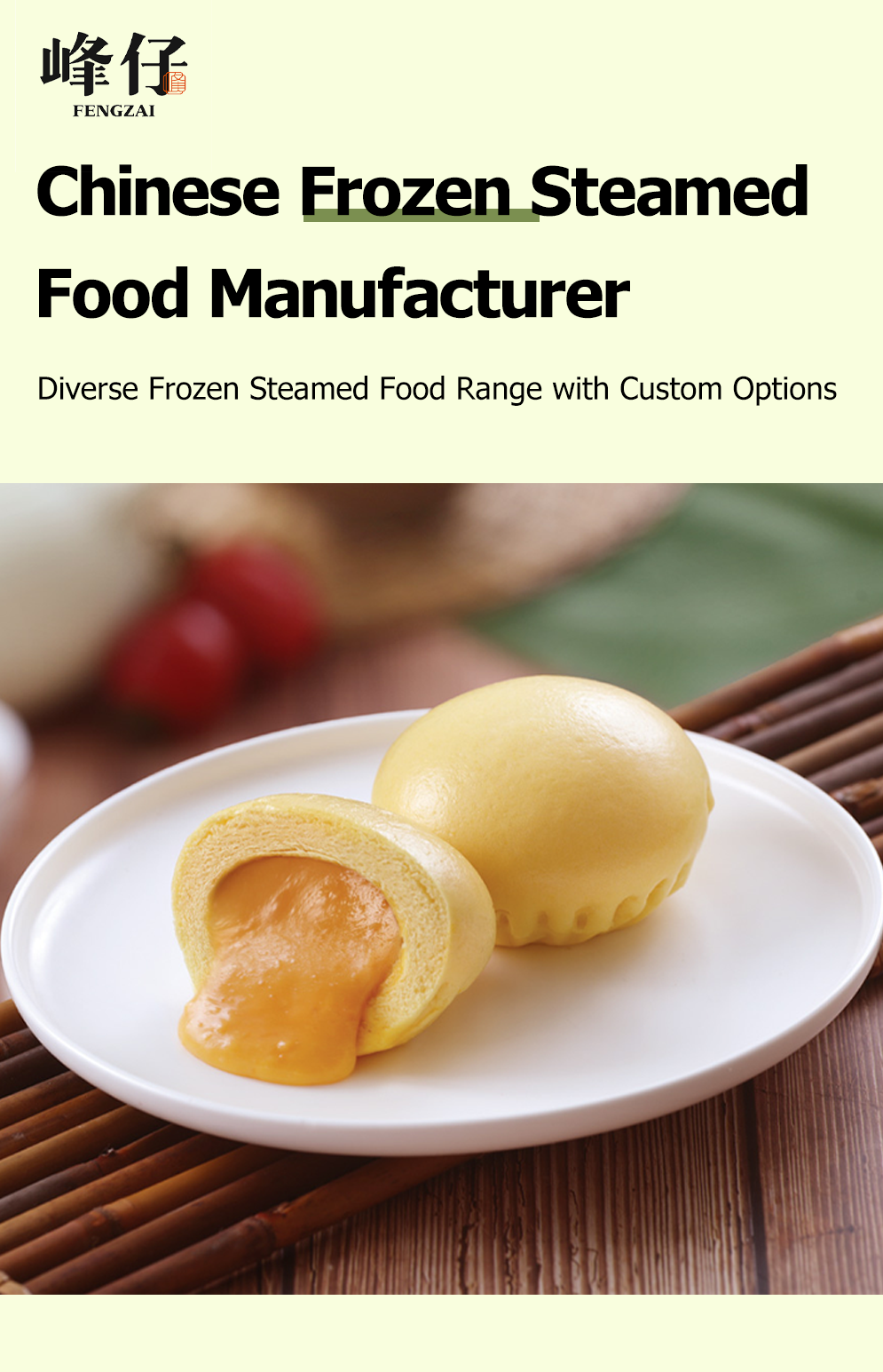 Frozen Lava Custard Bun, Chinese Traditional Dim Sum Wholesale