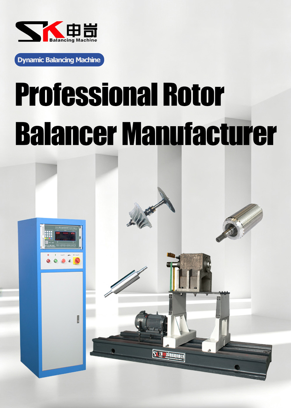 YYQ-500 Belt Drive Dynamic Balancing Machine for Lathe Spindle, Digital Display