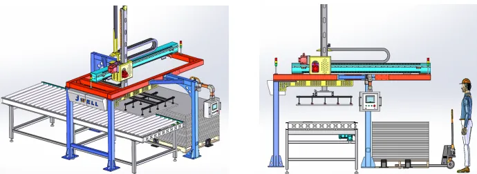 Intelligent robotic arm for online extraction and palletizing