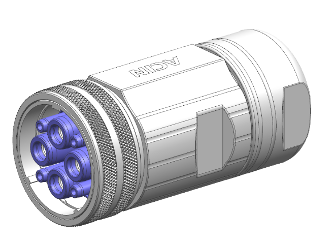 深圳AC五芯直插式連接器廠家供應(yīng) 深圳市易能拓科技供應(yīng)