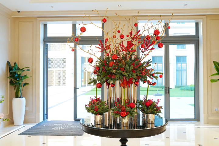 上海虹橋前臺花藝裝飾價格 廣州麗芳園林生態科技股份供應