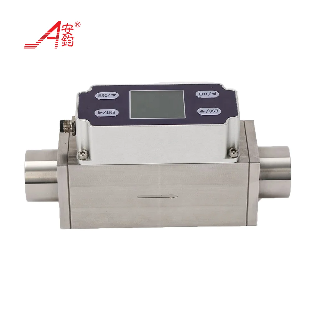 Digital Micro Thermal Gas Mass Flow Meter for Air, Nitrogen & CO2 | ANJUN