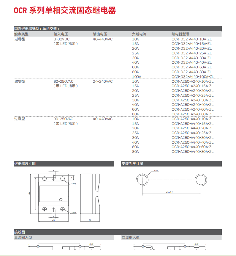 Honeywell 霍尼韋爾 OCR系列單項(xiàng)交流固態(tài)繼電器