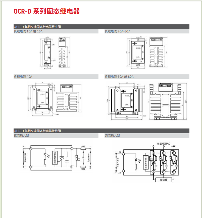 Honeywell霍尼韋爾 OCR-D系列固態(tài)繼電器