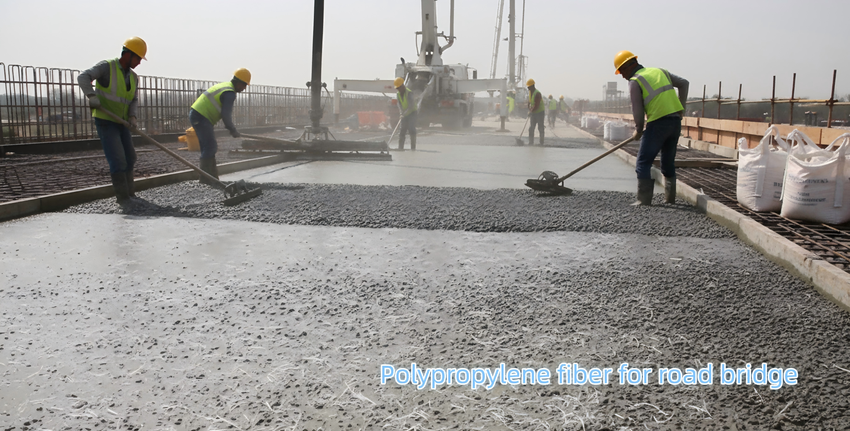 Polypropylene fiber for road bridge