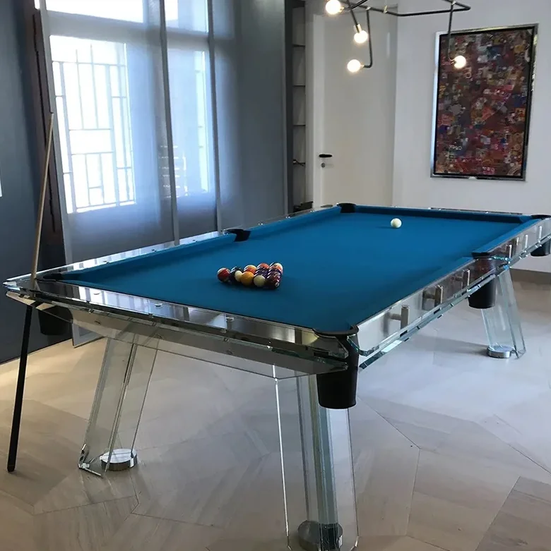 luxury family glass billiard table