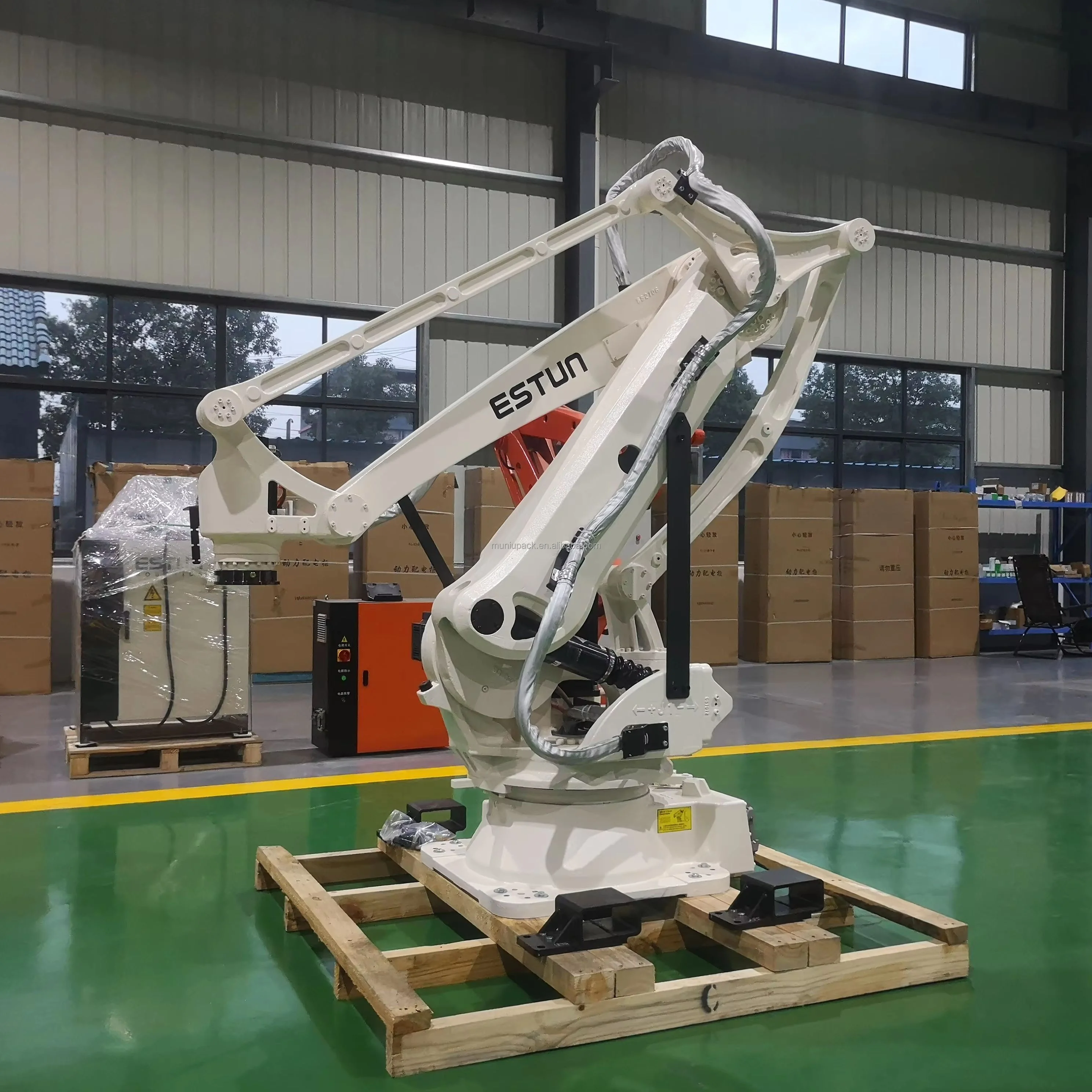 Estun Robotic Automatic Palletizer Robot for Bags Manufacturer - Muniu ...