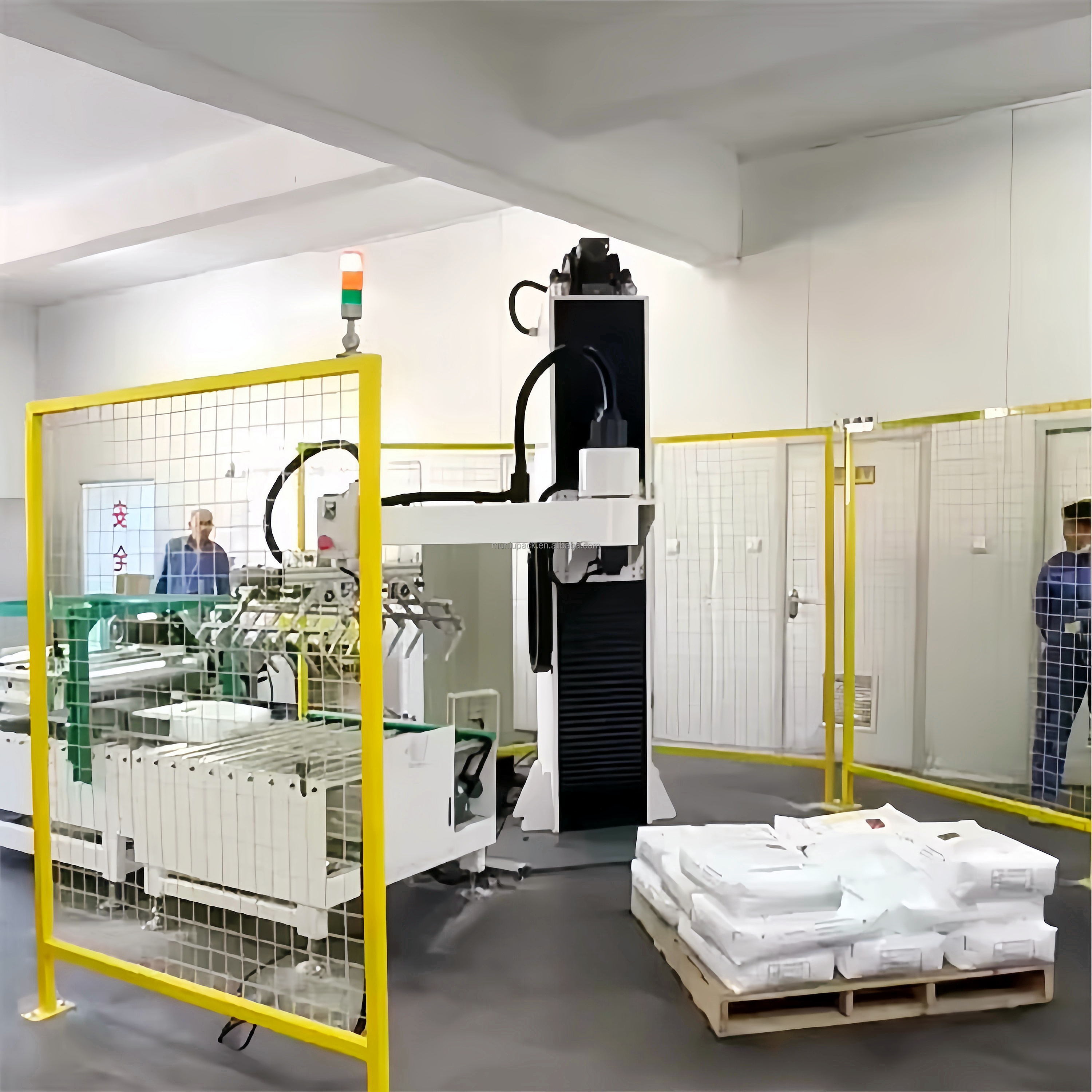 Automatic Low Cost Palletizing Machine 25kg Woven Bags Manufacturer ...