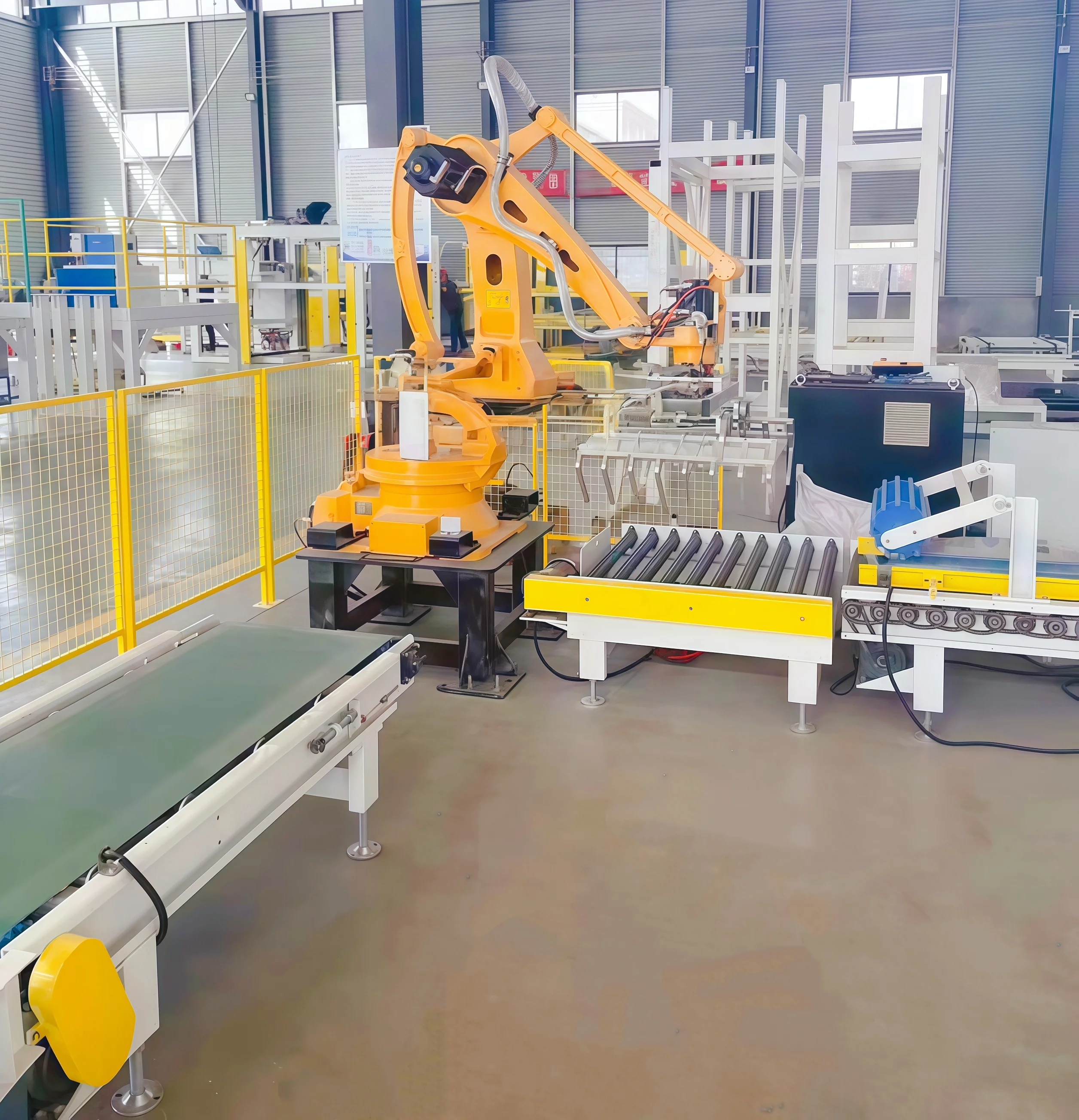 High Speed Intelligent Robotic Palletizer Line Kuka Robot Palletizer ...