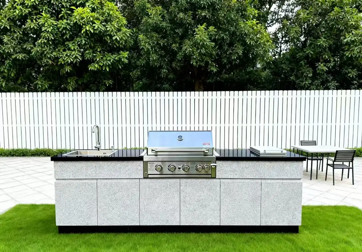 integrated luxury outdoor barbecue unit