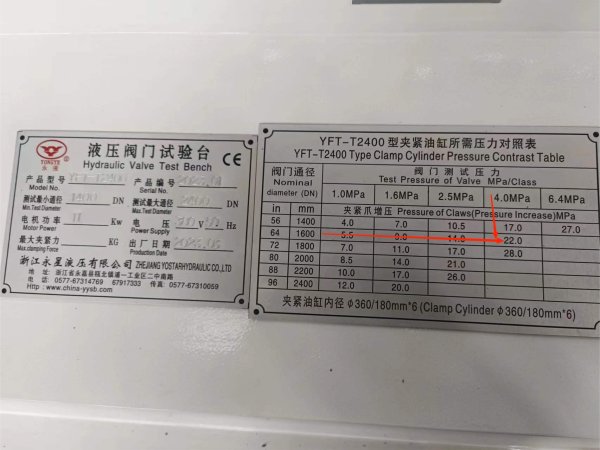 YFT-T2400系列液壓蝶閥試驗臺 用于大口徑蝶閥性能測試