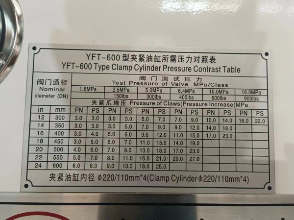 YFT-600平臥爪壓型閥門試驗臺 用于法蘭閥門密封殼體性能檢測