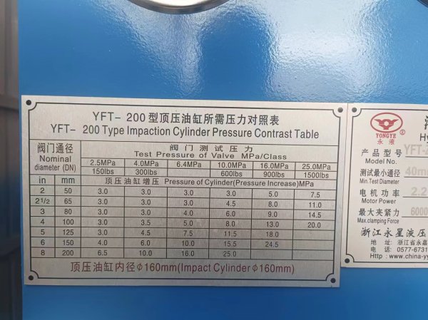 YFT-B200立式液壓閥門打壓機(jī) 用于閥門密封殼體壓力測(cè)試