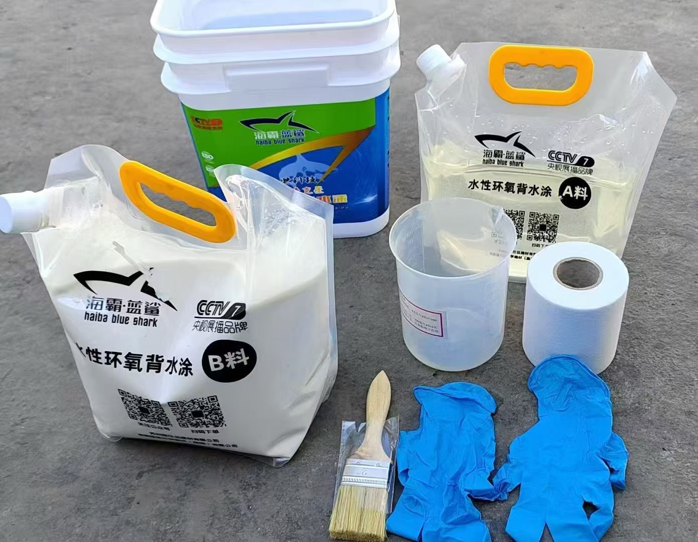 海霸藍(lán)鯊水性環(huán)氧背水涂配比科學(xué)解讀：精細(xì)計(jì)量決定防水成敗