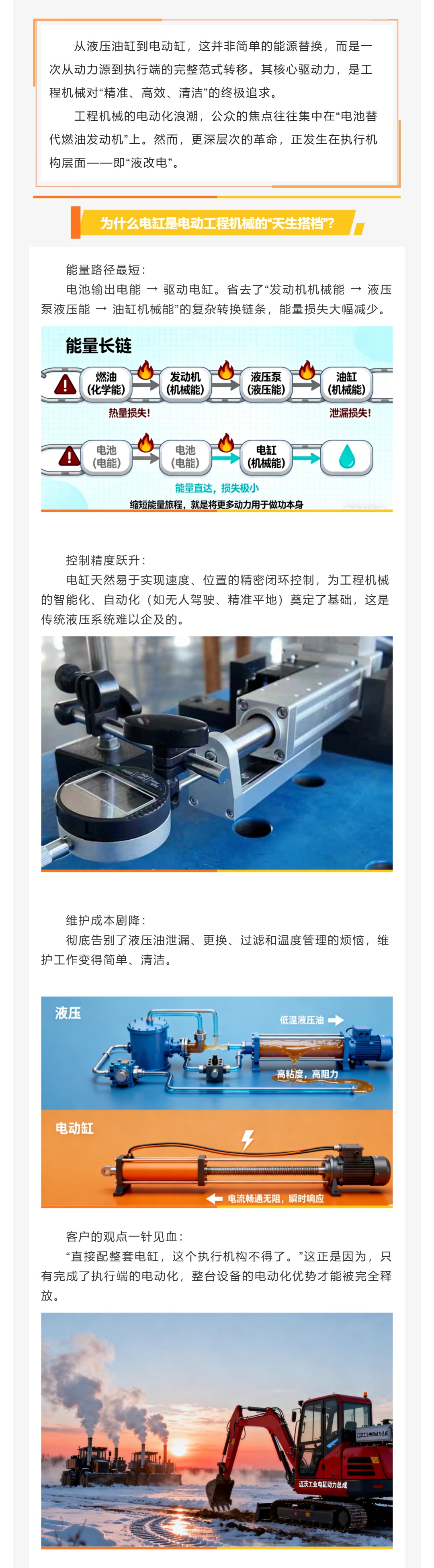 油缸的退场，不只是因为电：一场工程机械的“动力执行”范式转移