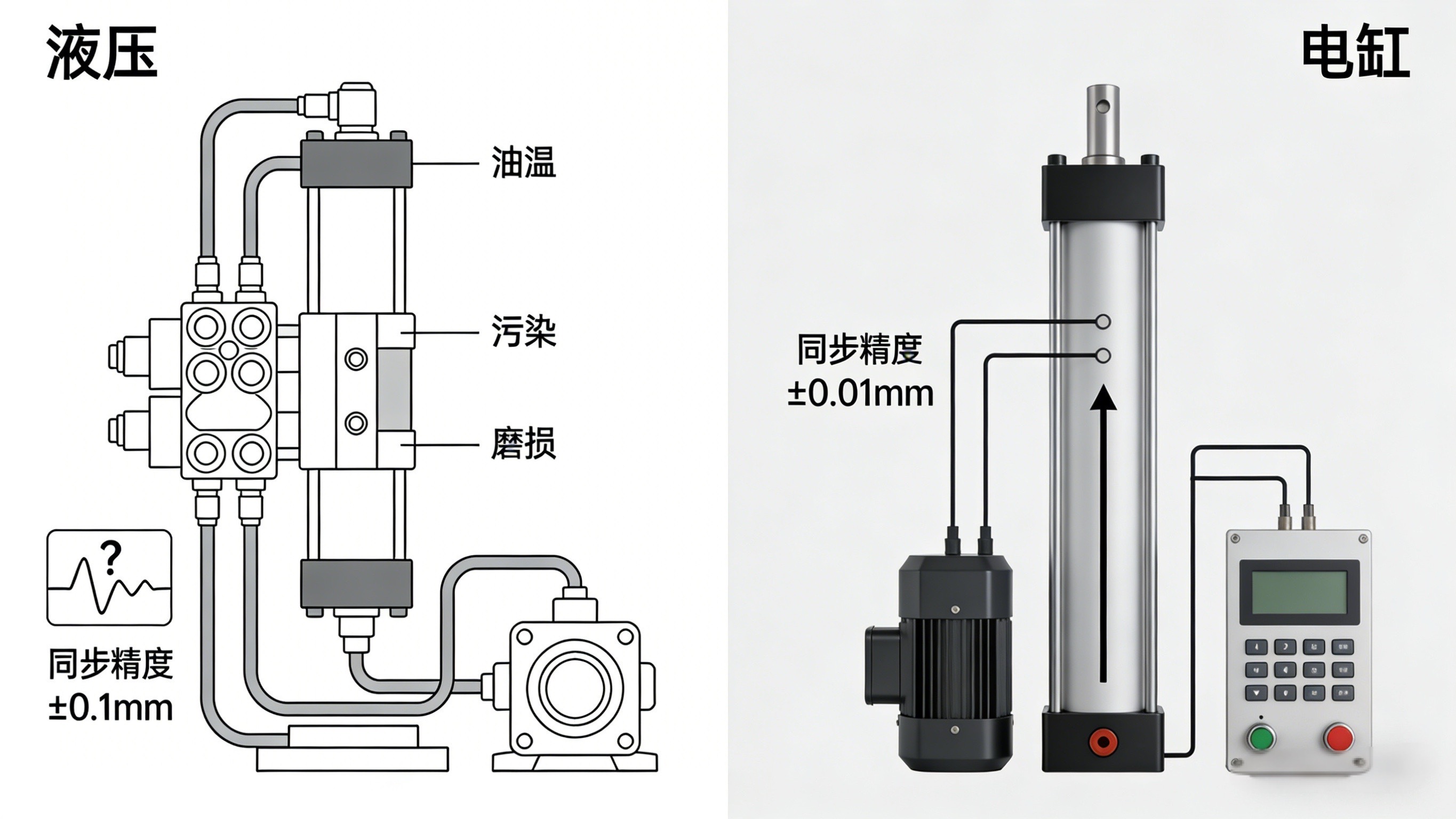 液压缸VS电缸，同步顶升35吨怎么选？一篇文章讲透