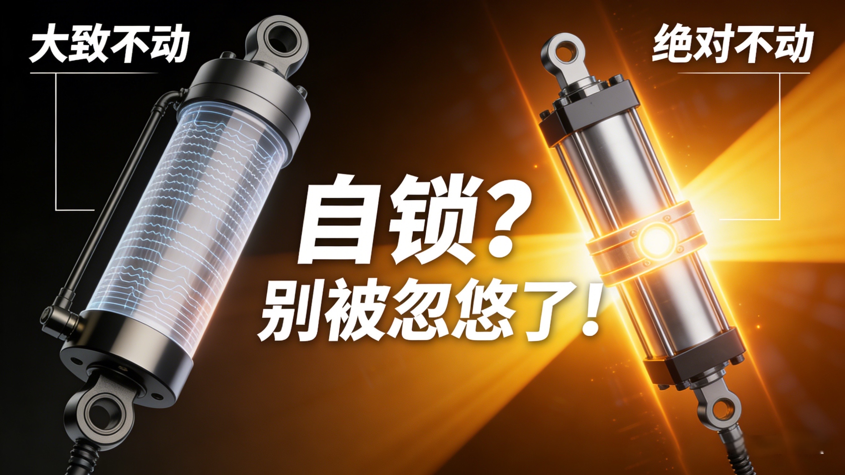 别被“自锁”忽悠了！油缸的锁和电缸的锁，根本不是一回事