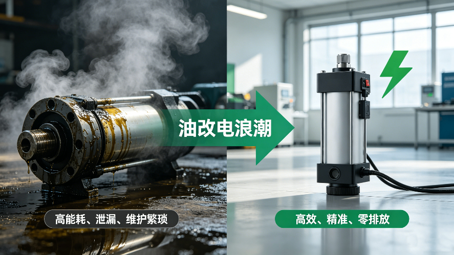 油改电浪潮席卷工业！这些行业为何集体弃油缸选电缸？